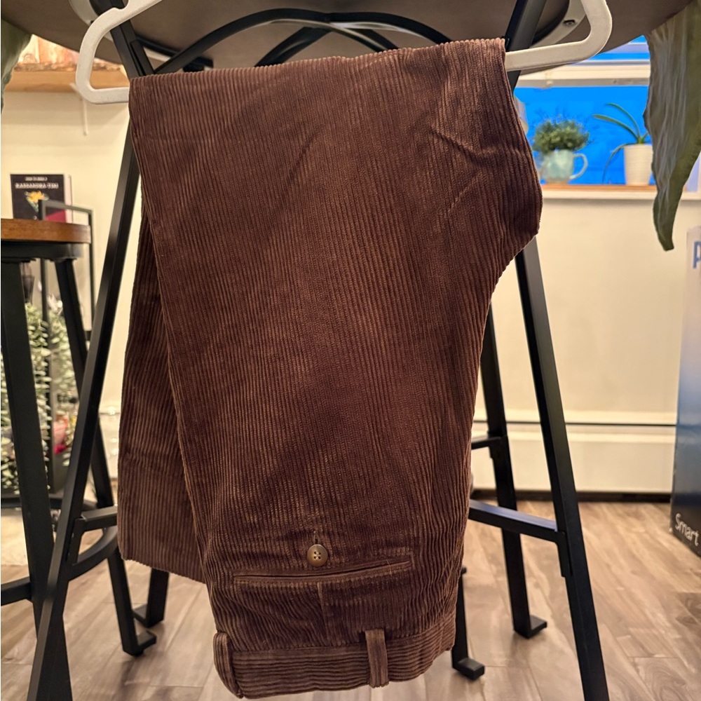 Giorgio Armani Rich Brown Corduroy Pants